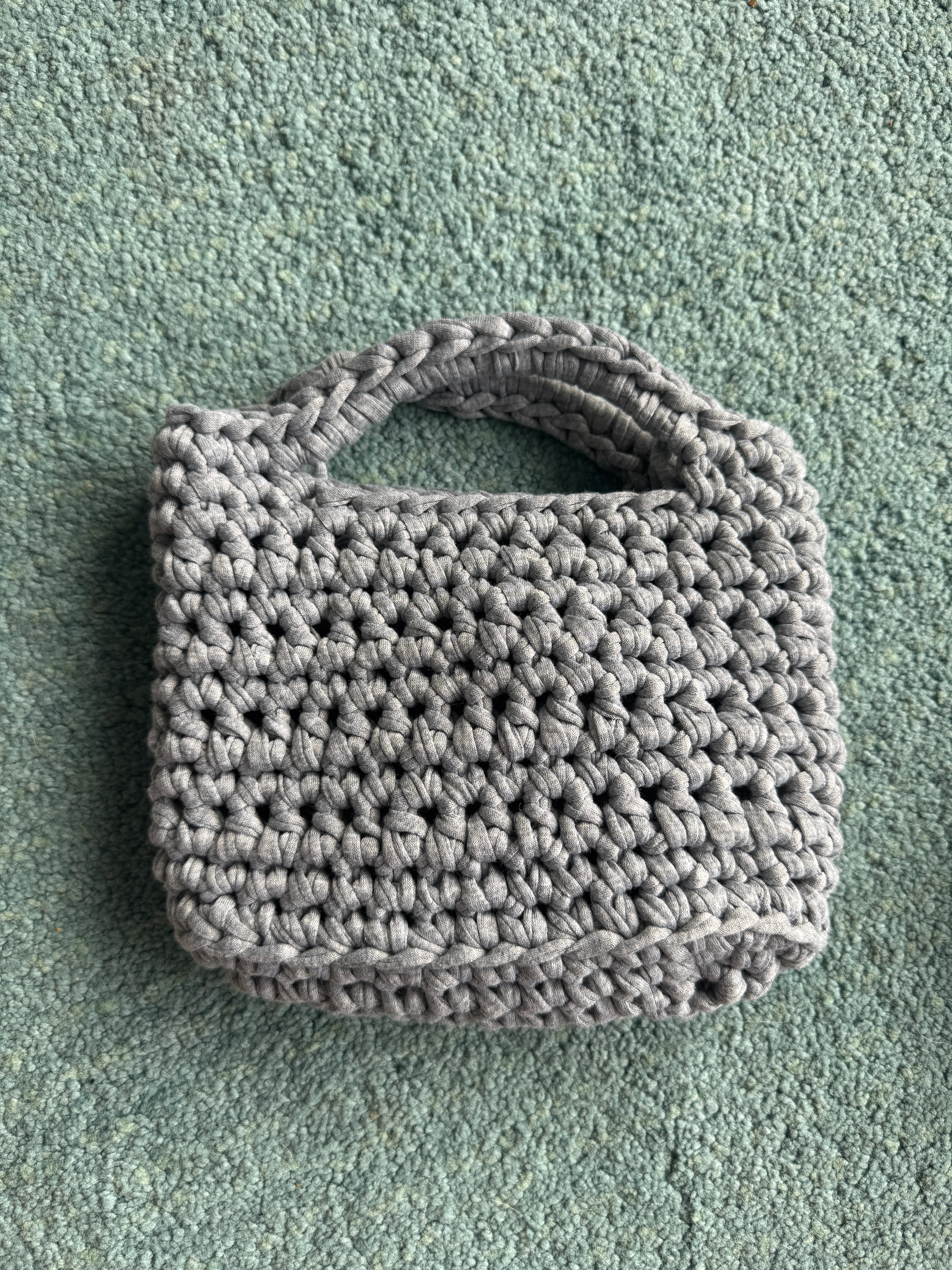 Crochet Handbag | T-shirt yarn | Pink, Grey or White Options
