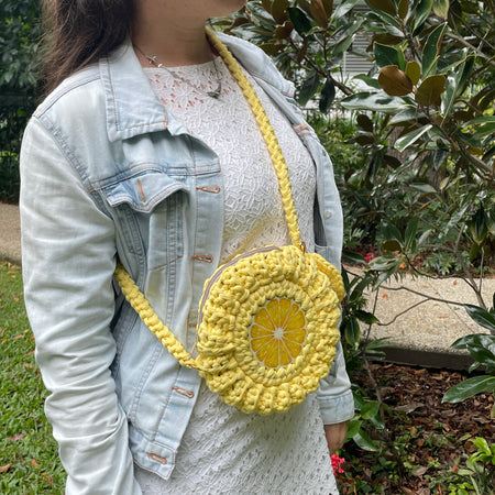 Hand-painted Lemon Bag
