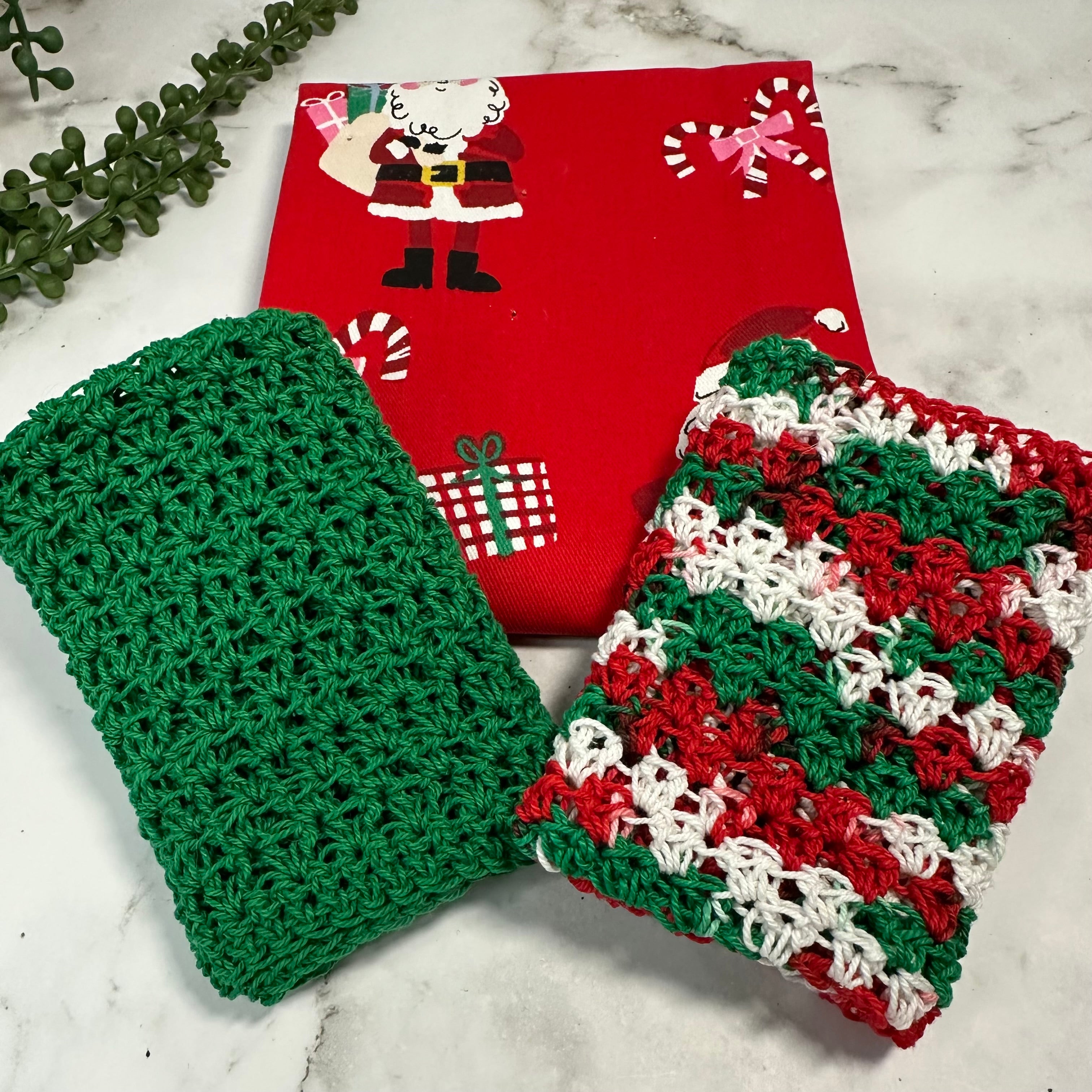 Crochet Dishcloths - Durable, Stylish, Zero Waste - set of 3 or 6