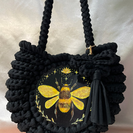 Celestial wings Bags Hand-painted & Crochet