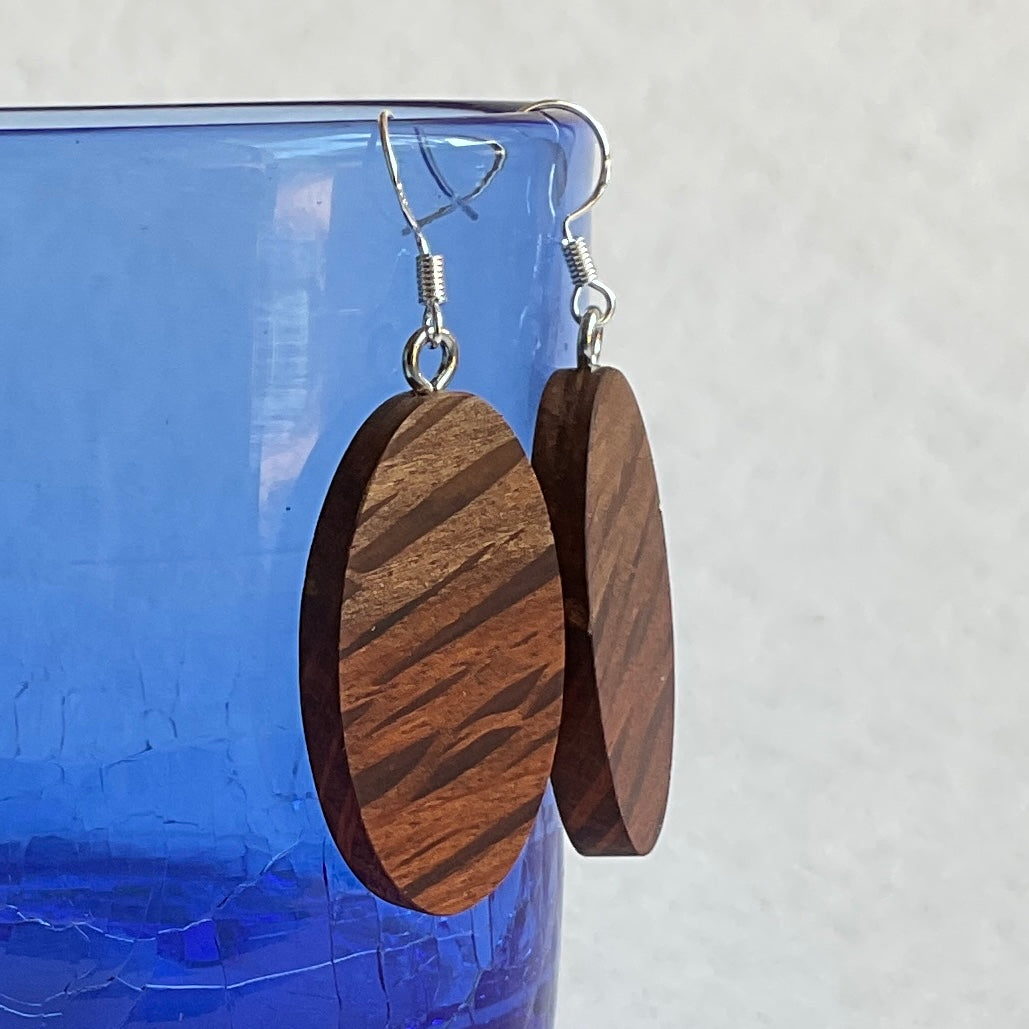 Unique Sheoak Earrings Handmade from Recycled Timber