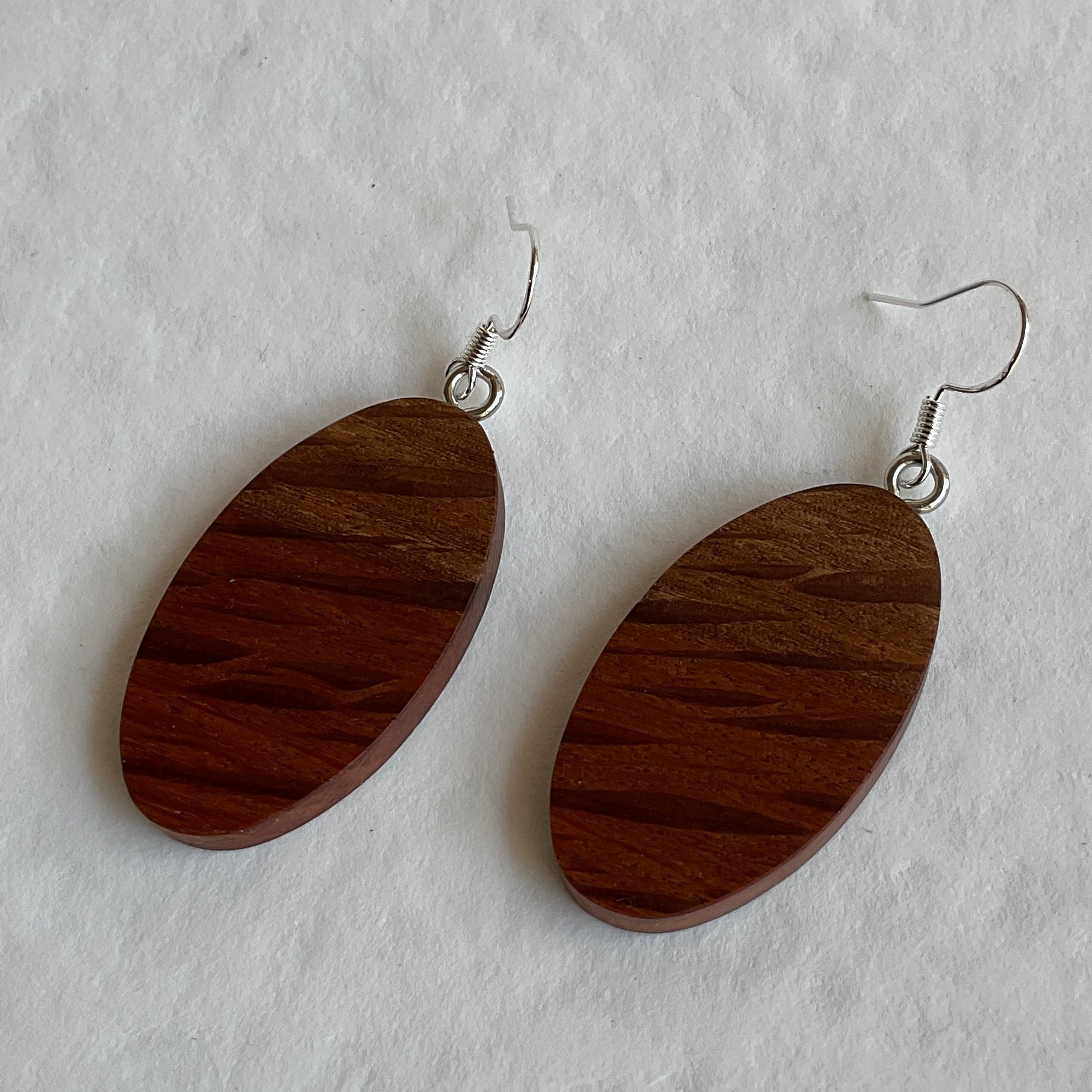 Unique Sheoak Earrings Handmade from Recycled Timber