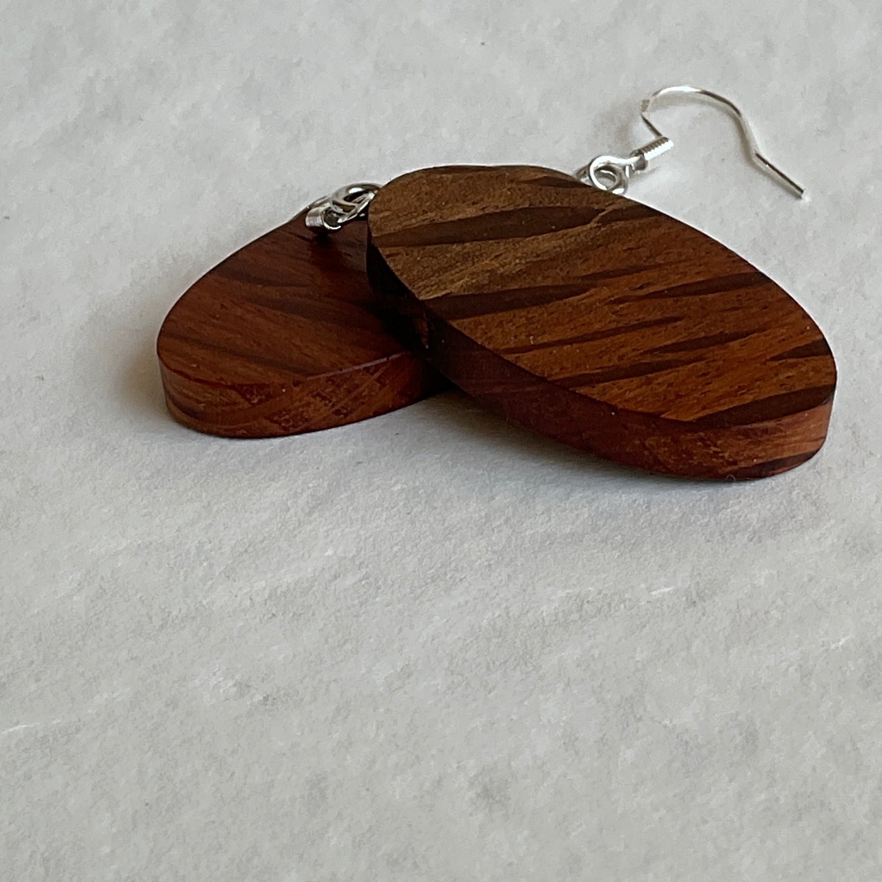 Unique Sheoak Earrings Handmade from Recycled Timber