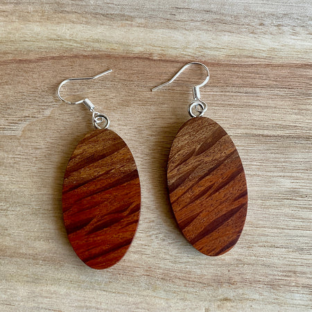 Unique Sheoak Earrings Handmade from Recycled Timber