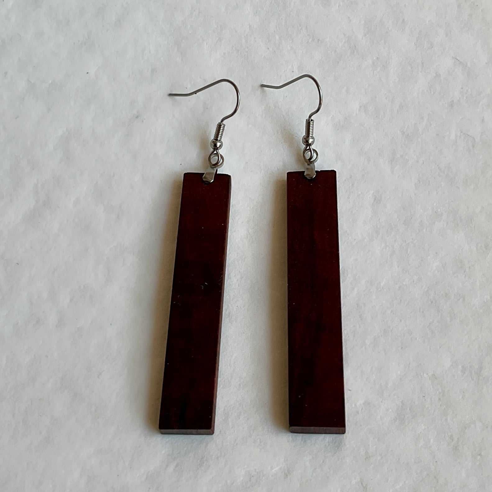 Unique Earrings Handmade from Recycled Timber