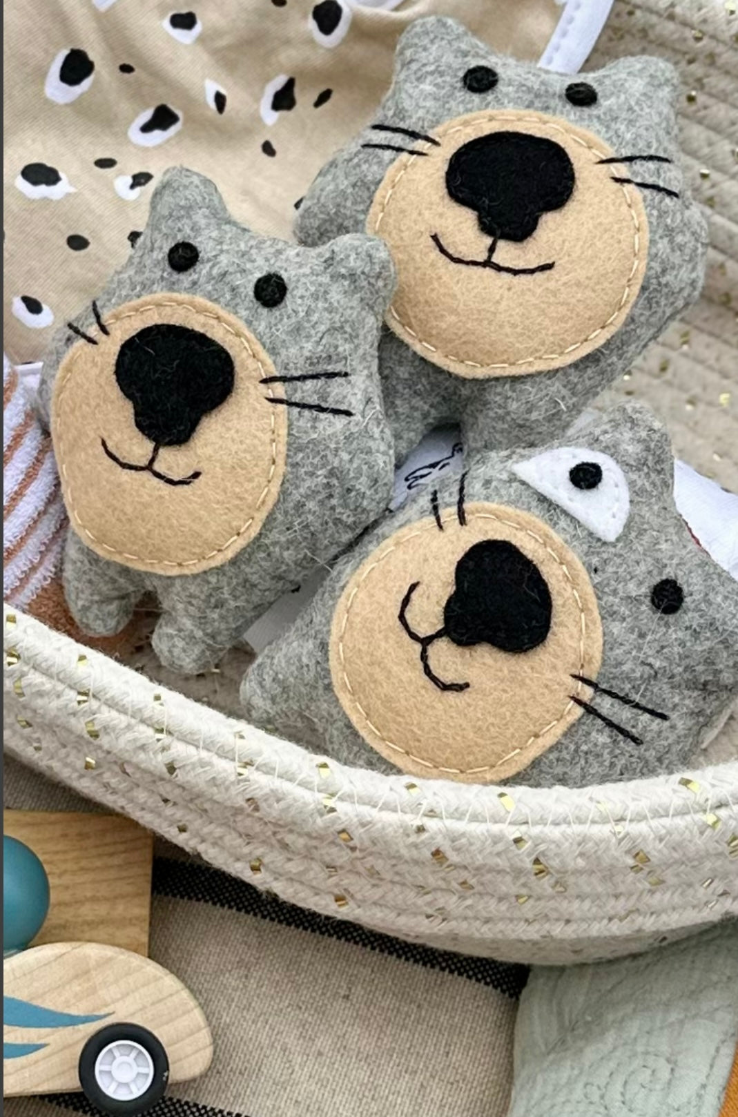 Baby wombat wool felt soft toys