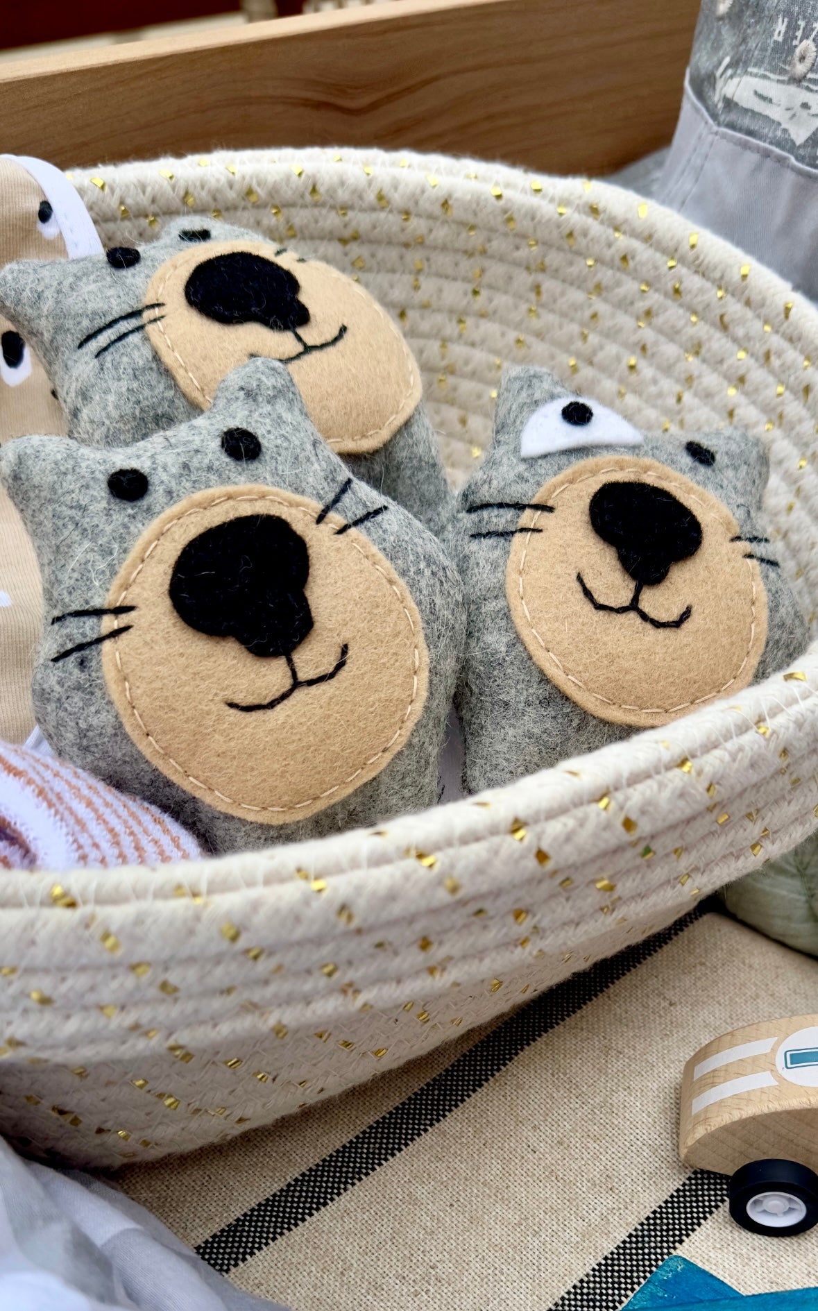 Baby wombat wool felt soft toys