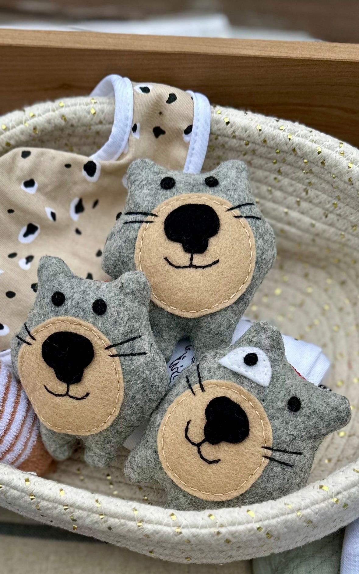 Baby wombat wool felt soft toys