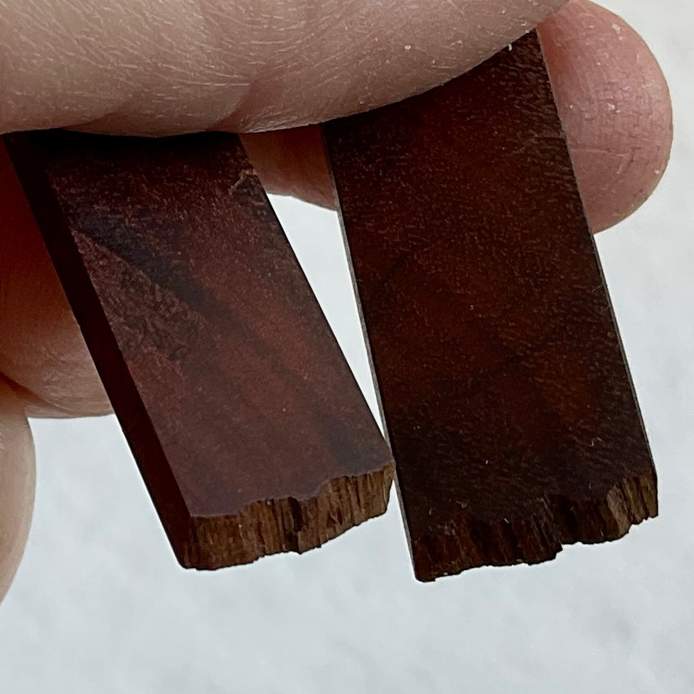 Unique Earrings Handmade from Recycled Timber