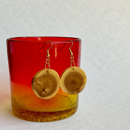 Unique Earrings Handmade from Recycled Timber