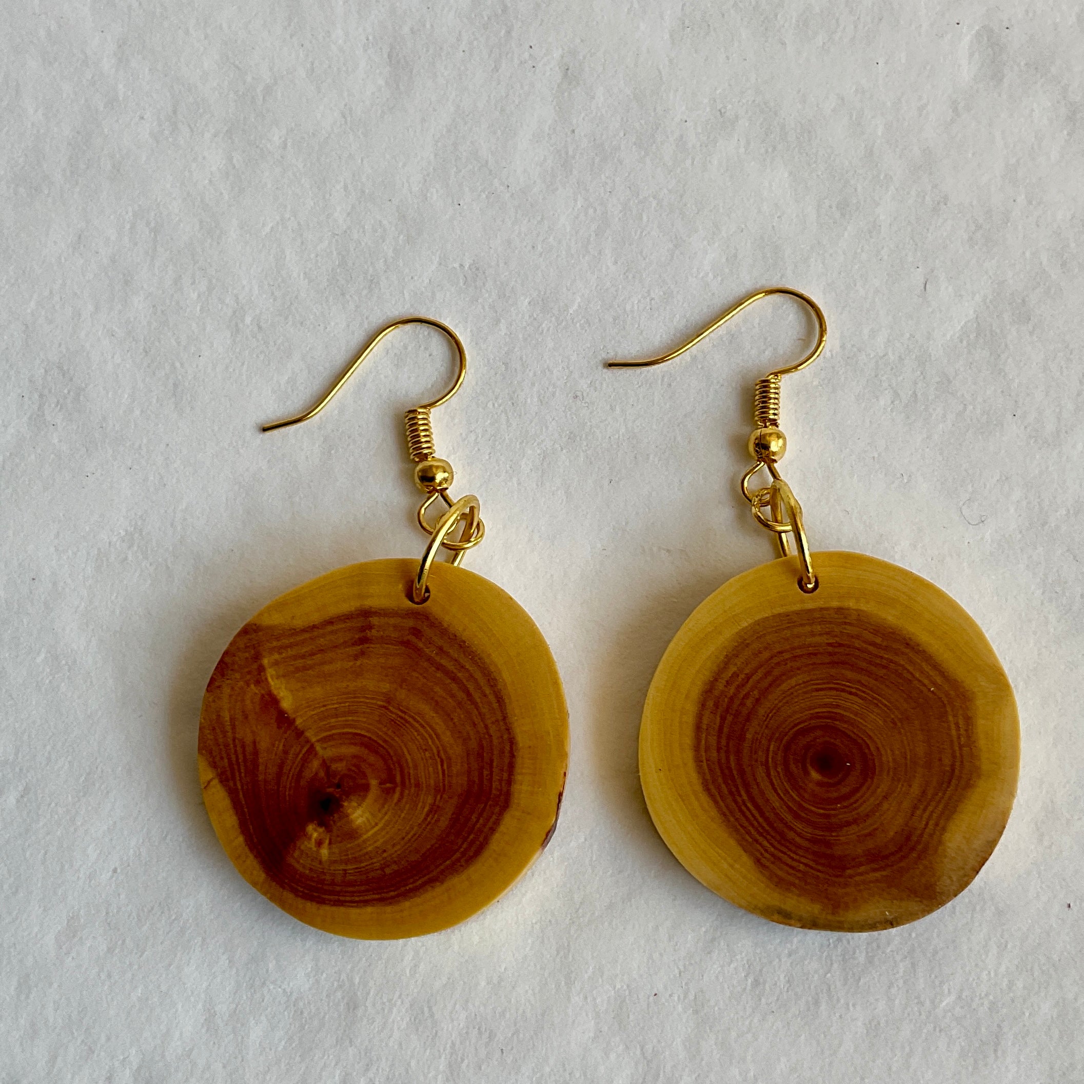Unique Earrings Handmade from Recycled Timber