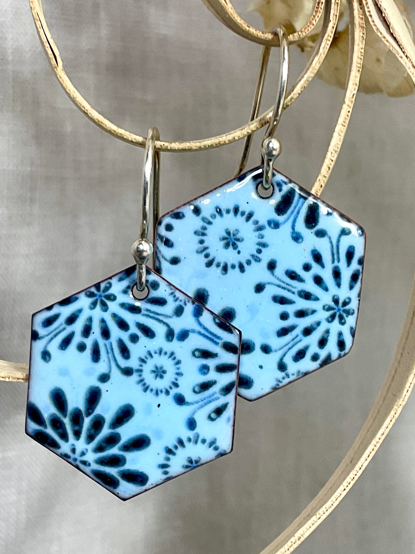 Blue Ice. Handmade earrings