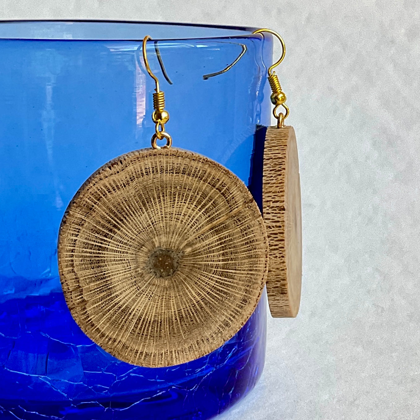 Unique Banksia Earrings Handmade from Recycled Timber