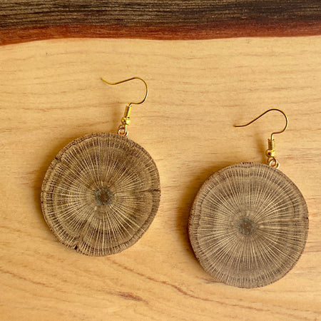 Unique Banksia Earrings Handmade from Recycled Timber