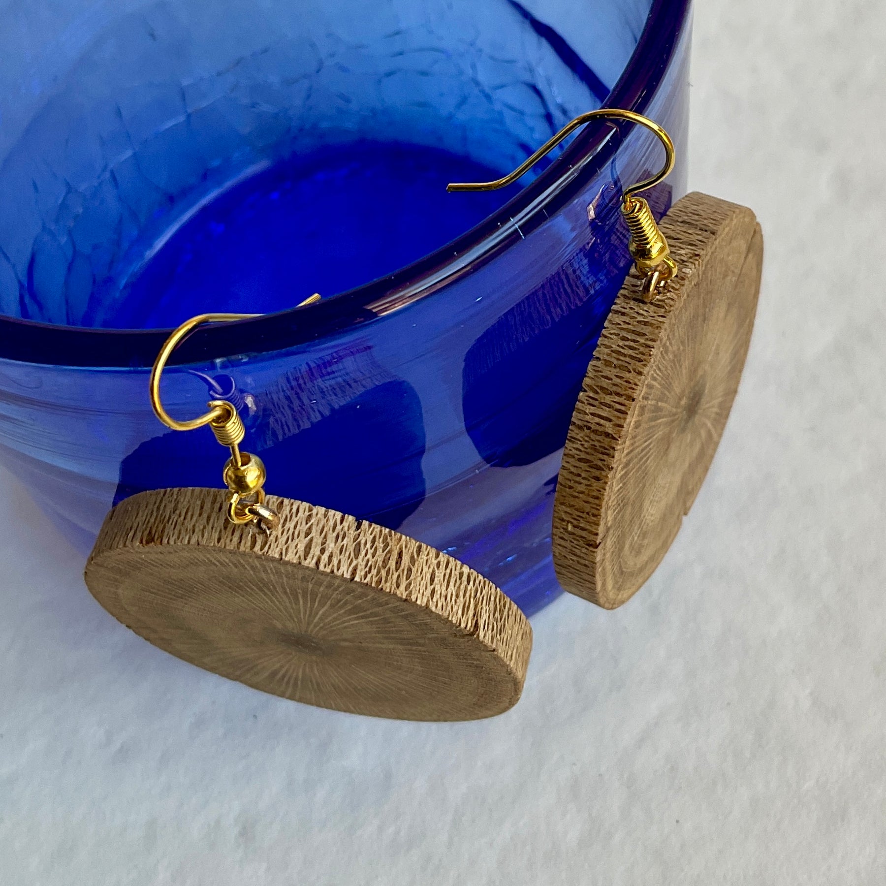 Unique Banksia Earrings Handmade from Recycled Timber