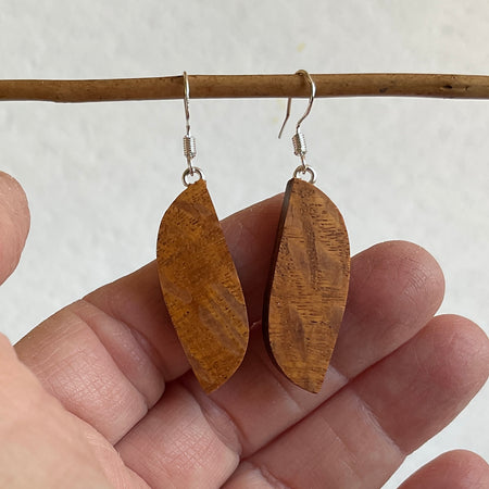 Unique Sheoak Earrings Handmade from Recycled Timber