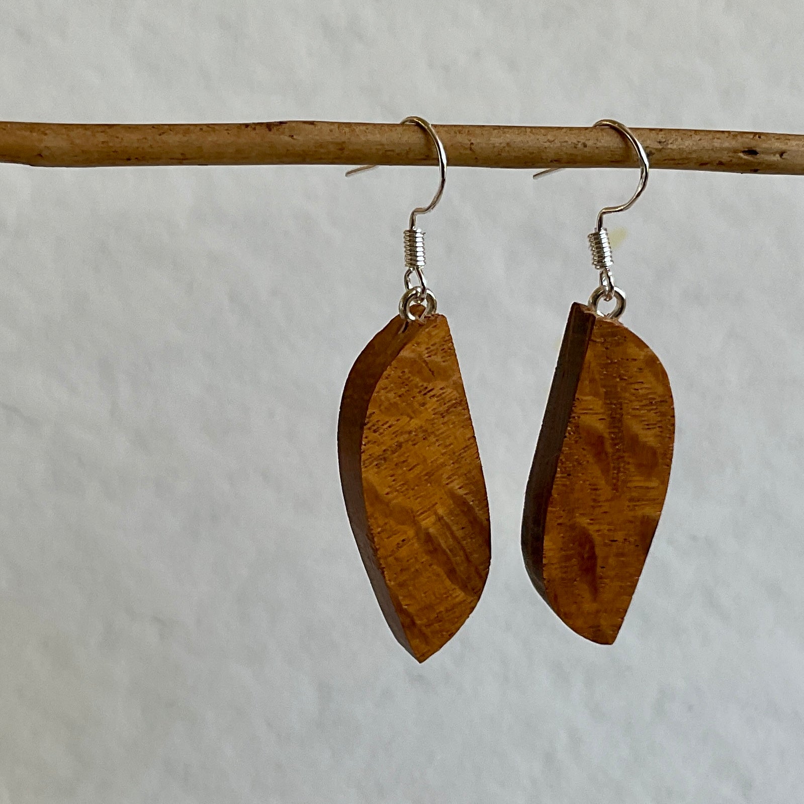 Unique Sheoak Earrings Handmade from Recycled Timber