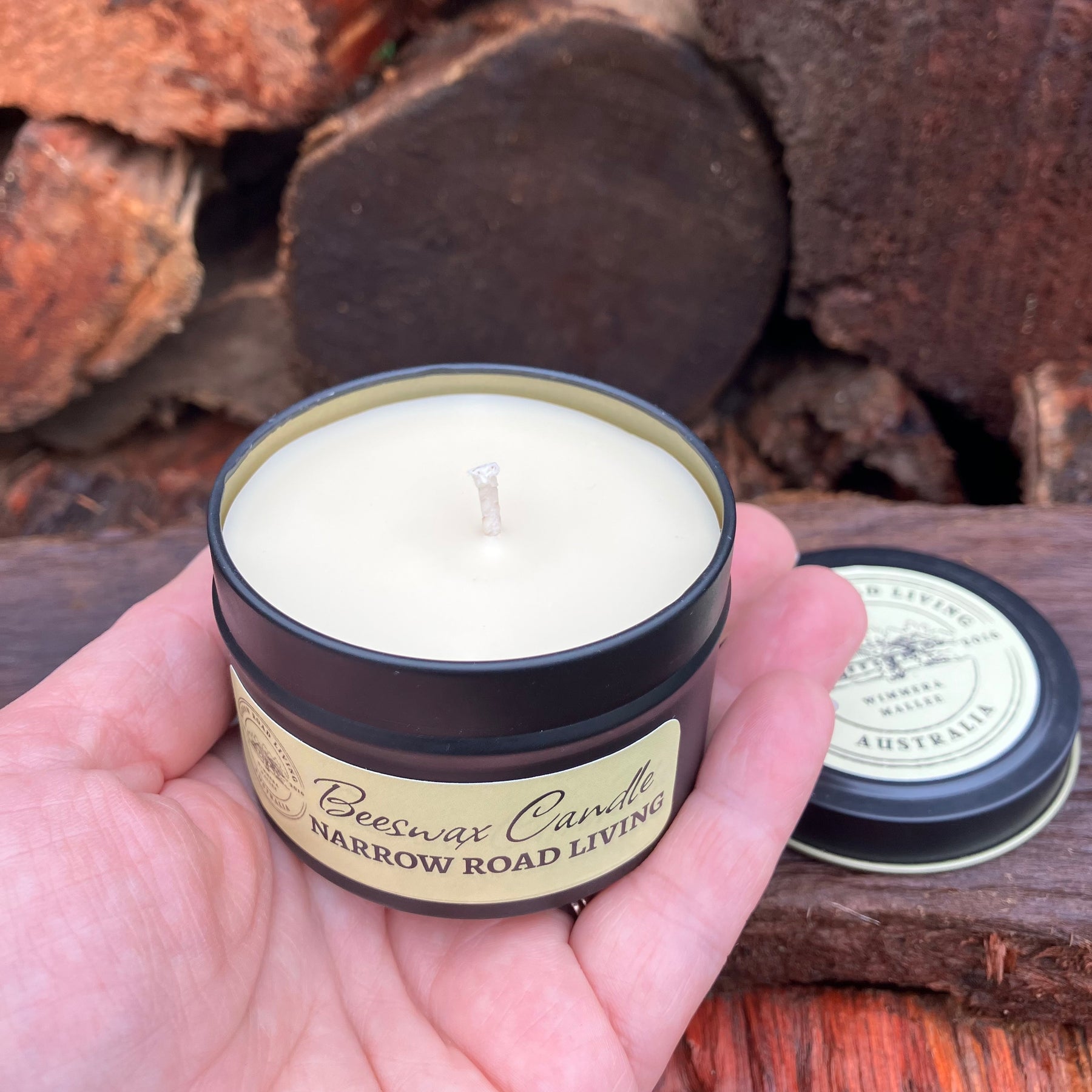 Beeswax Travel Tin Candle – 20+ Hour Burn Time