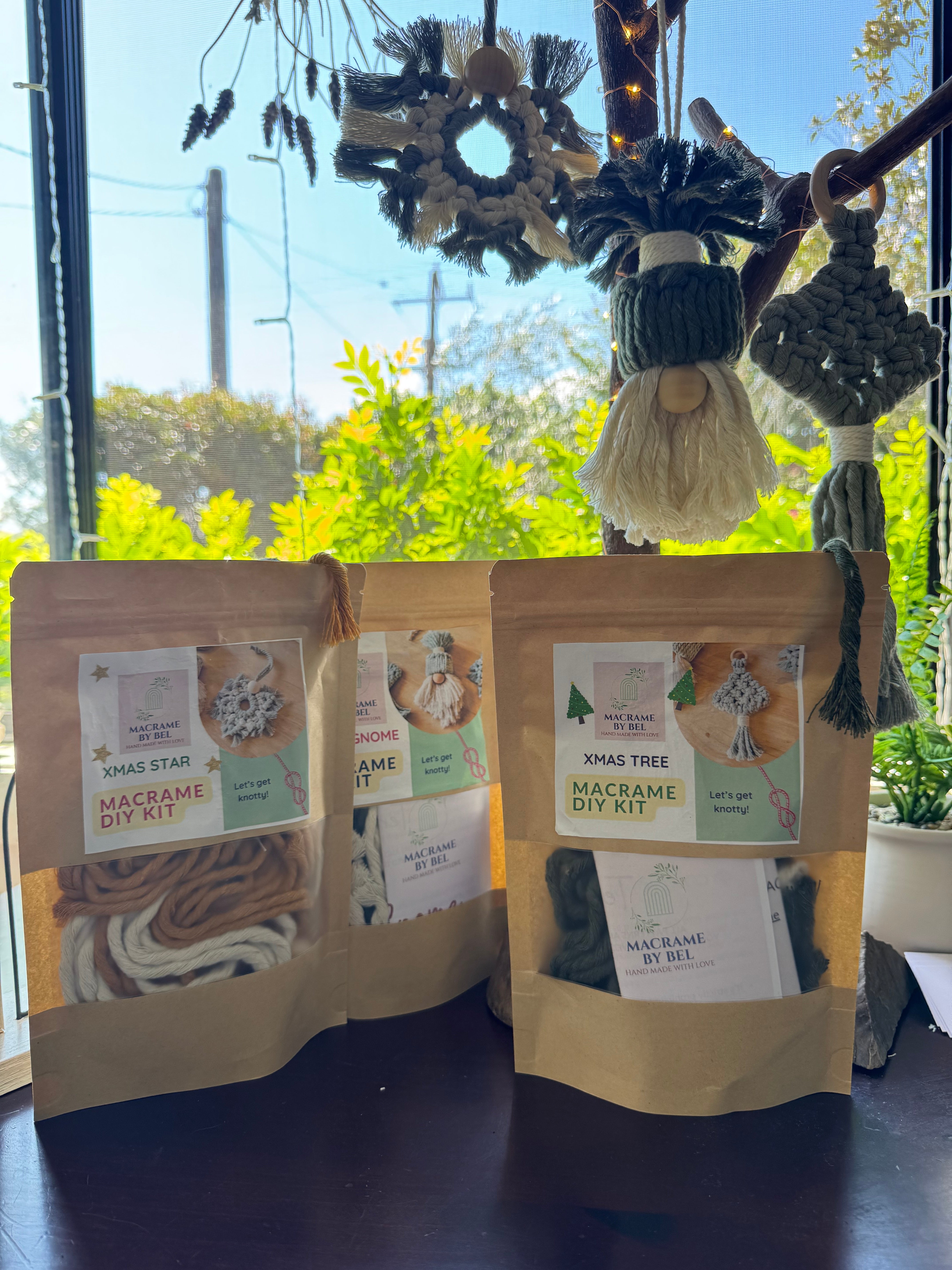 Macrame DIY Kit - Xmas Decor (Santa, Tree or Star)
