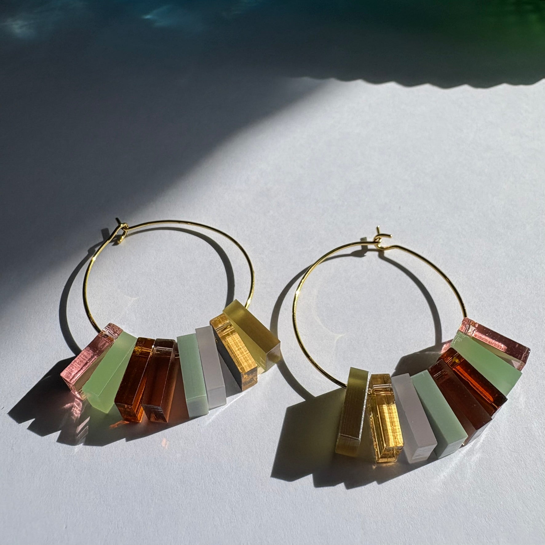 Summer Days 8 piece hoop Green / Amber