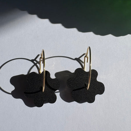 Bees Knees mini Flower hoop - Black