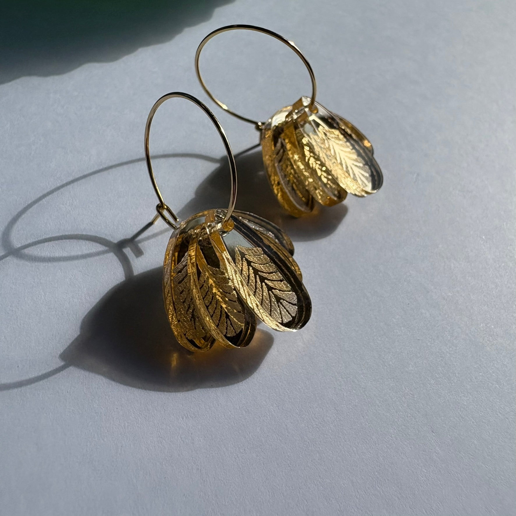 Fids Flower 3 Piece - Gold Mirror Etched