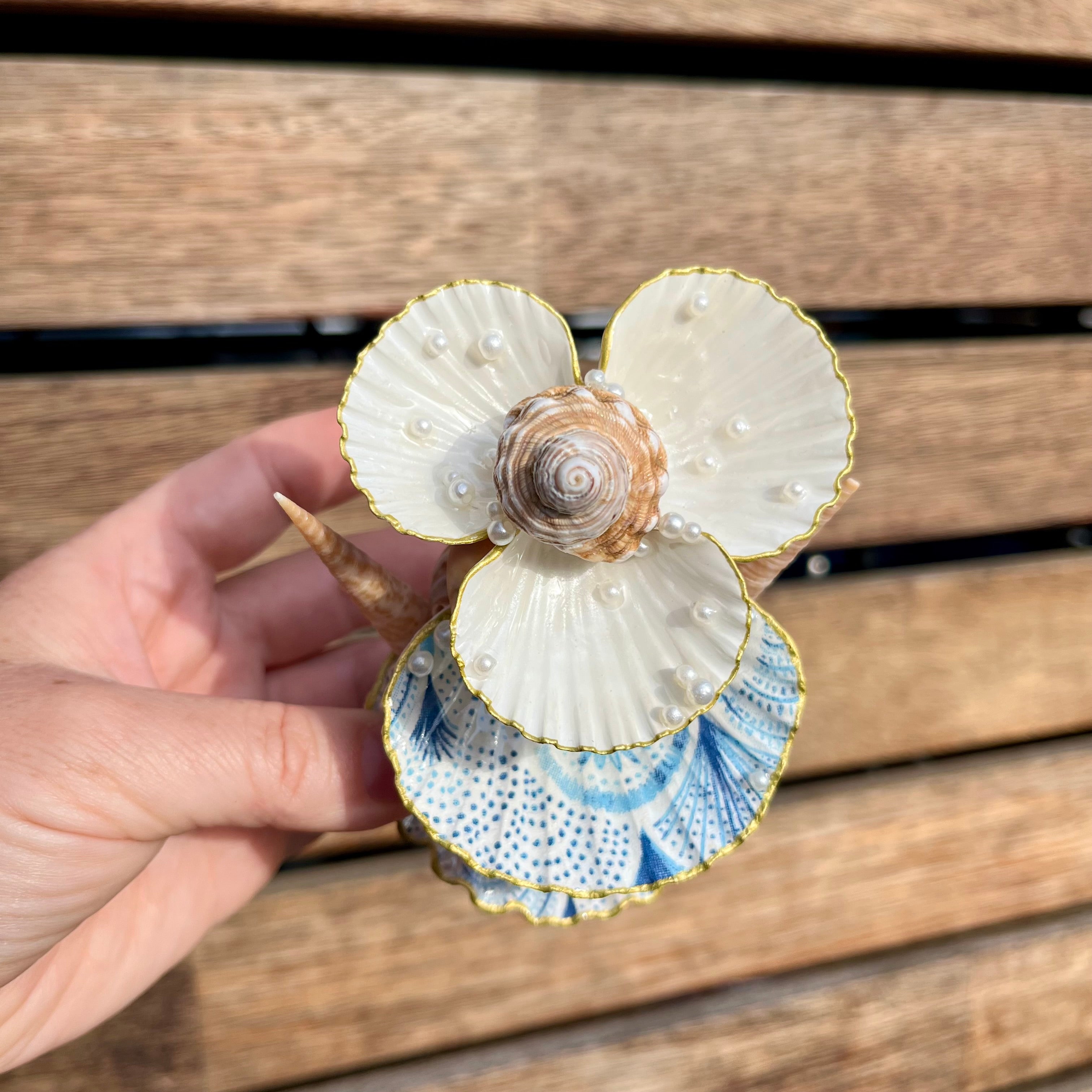 Amelia Blue Mermaid Trinket Tower