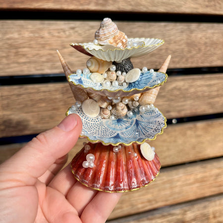 Amelia Blue Mermaid Trinket Tower