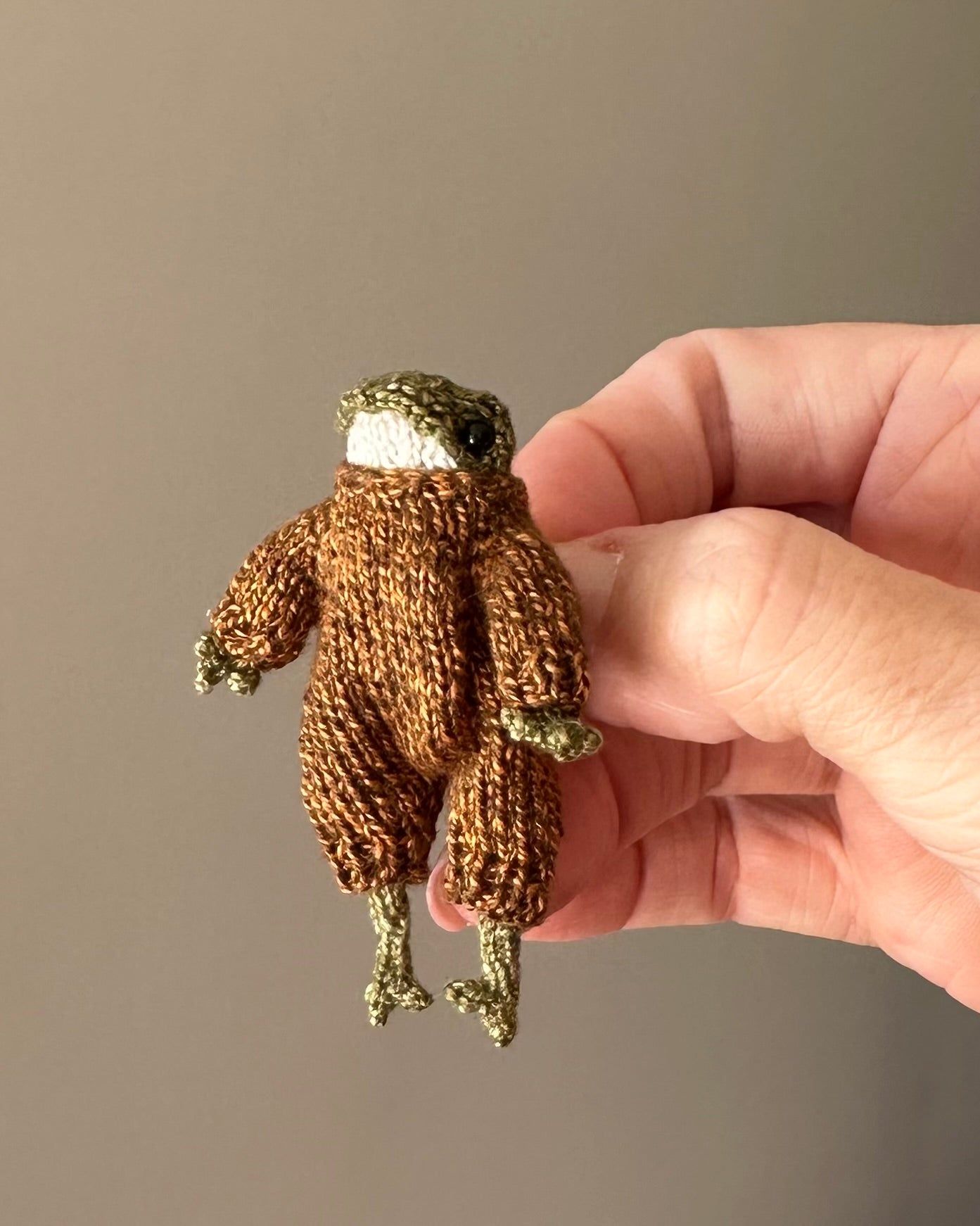 Handmade Poseable Little Froglet Figurine Collectible Gift