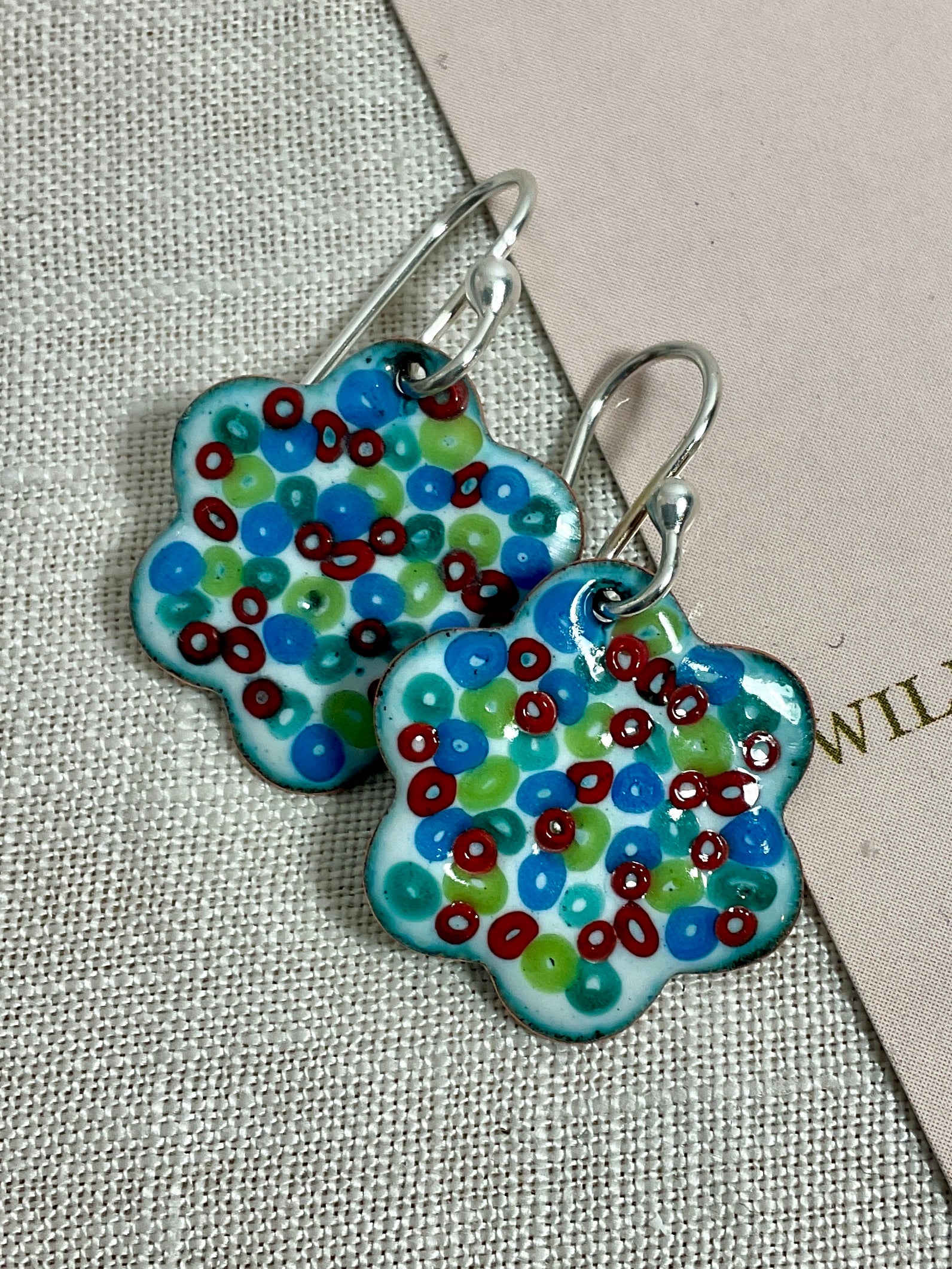 Hundreds and thousands. Handmade enamel earrings