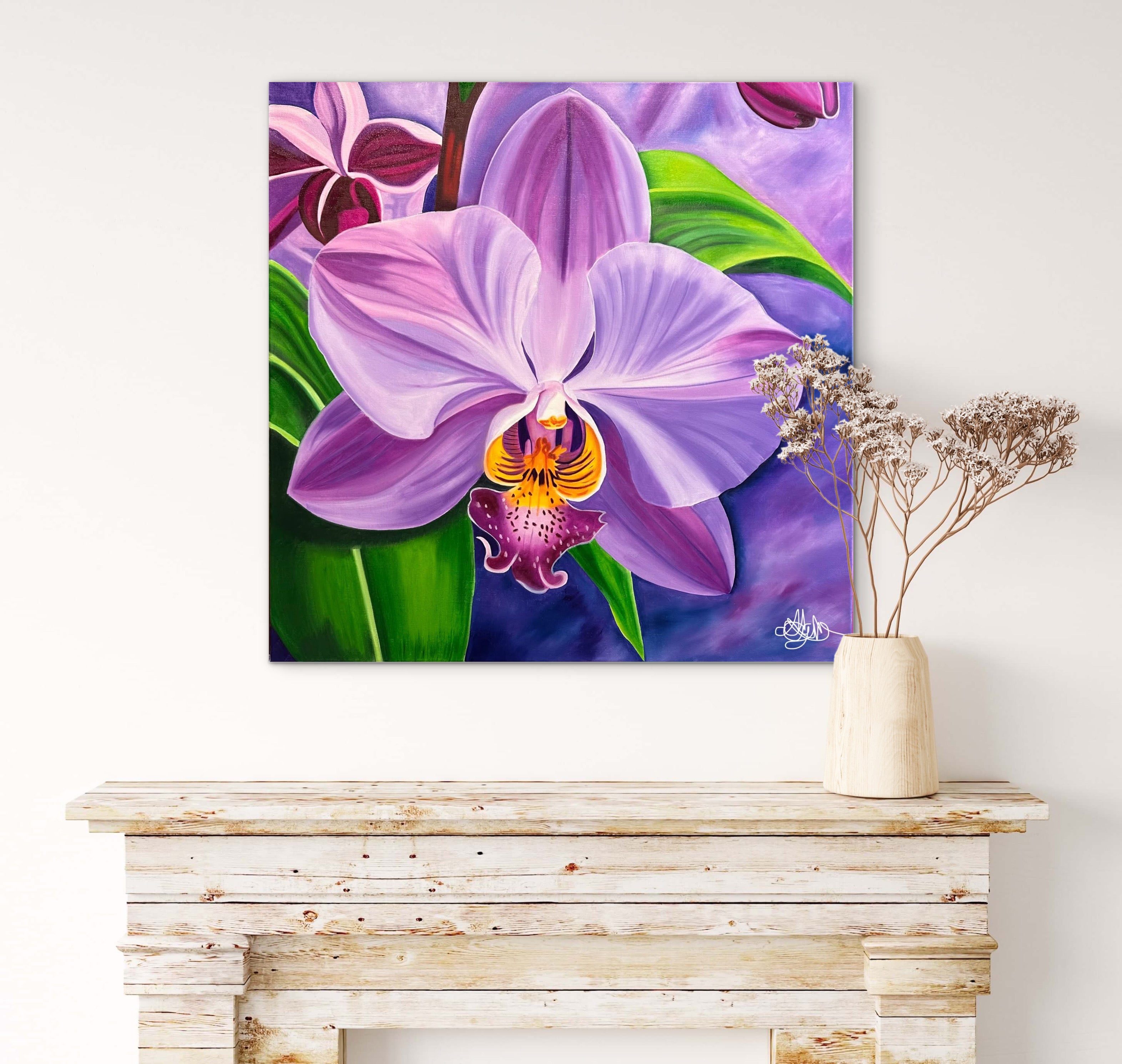 Majestic Orchid - Original Oil Painting - Hand Painted