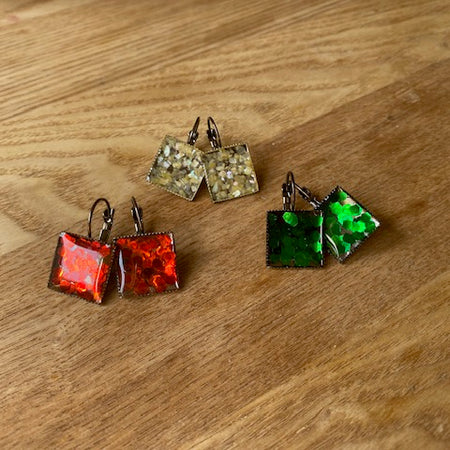 Square Resin earrings