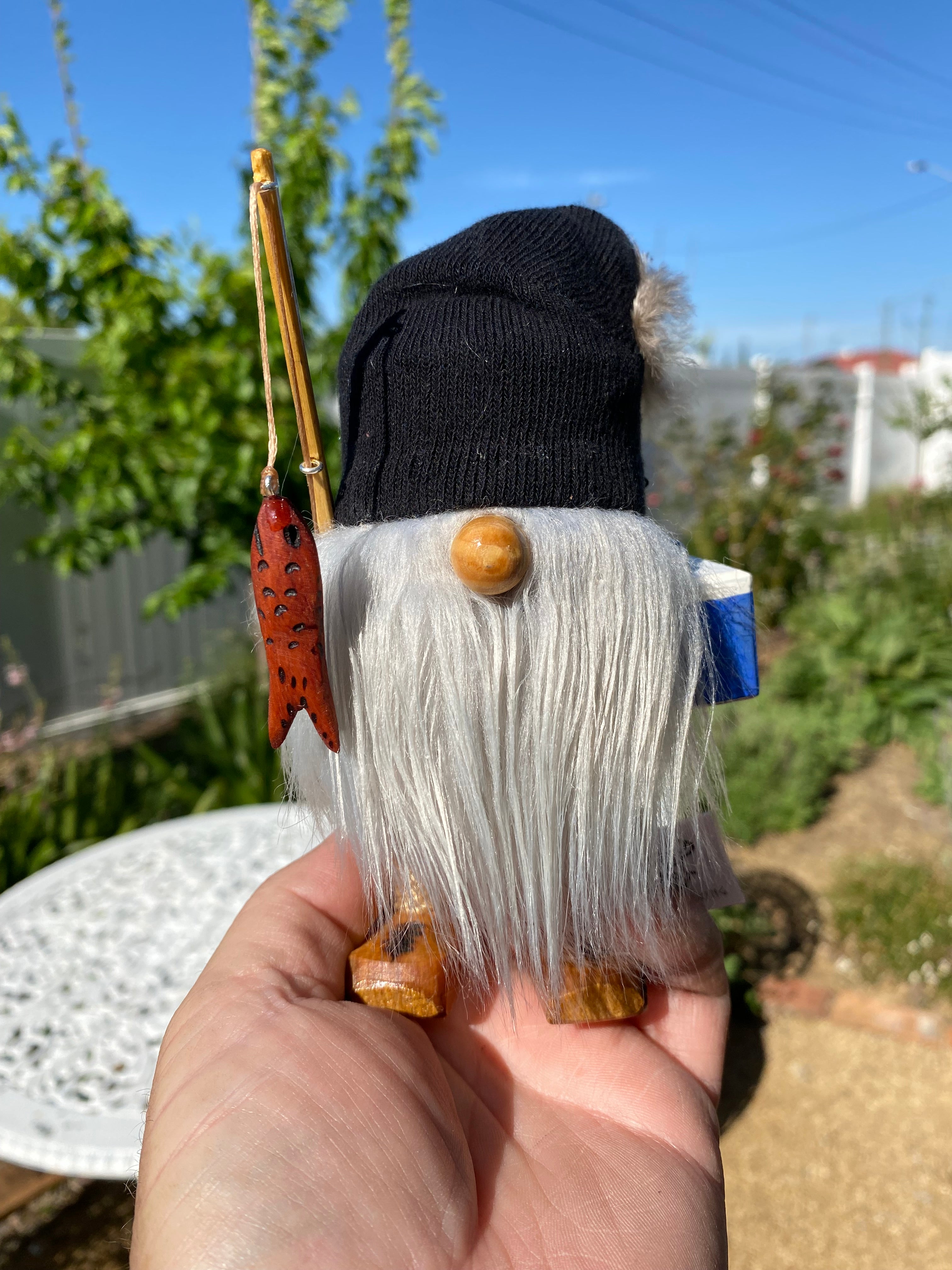 Fishing Bogan grey beard with esky