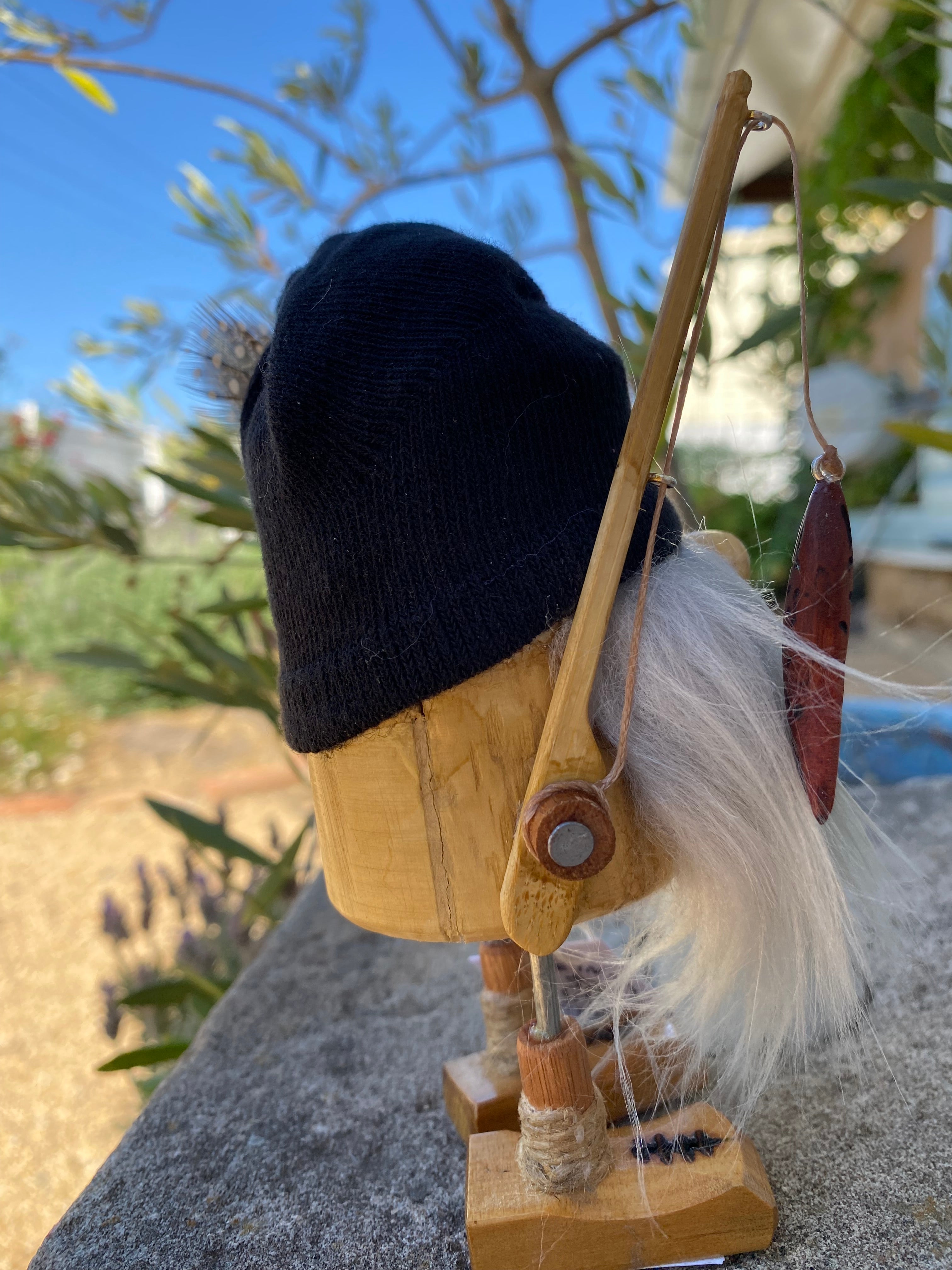 Fishing Bogan grey beard with esky