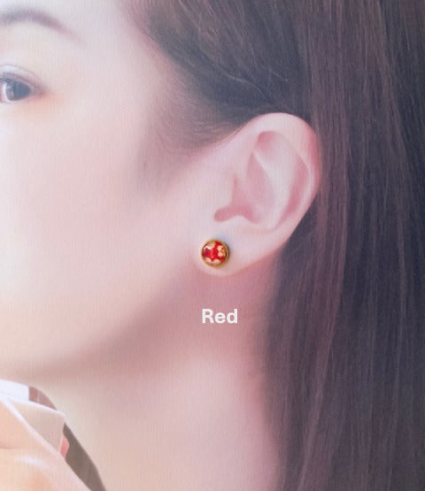 Resin stud earrings