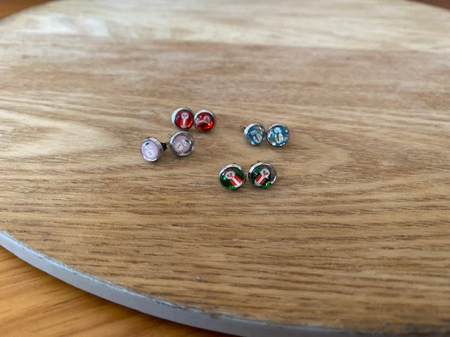 Resin Christmas earrings