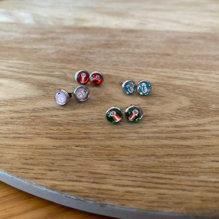 Resin Christmas earrings