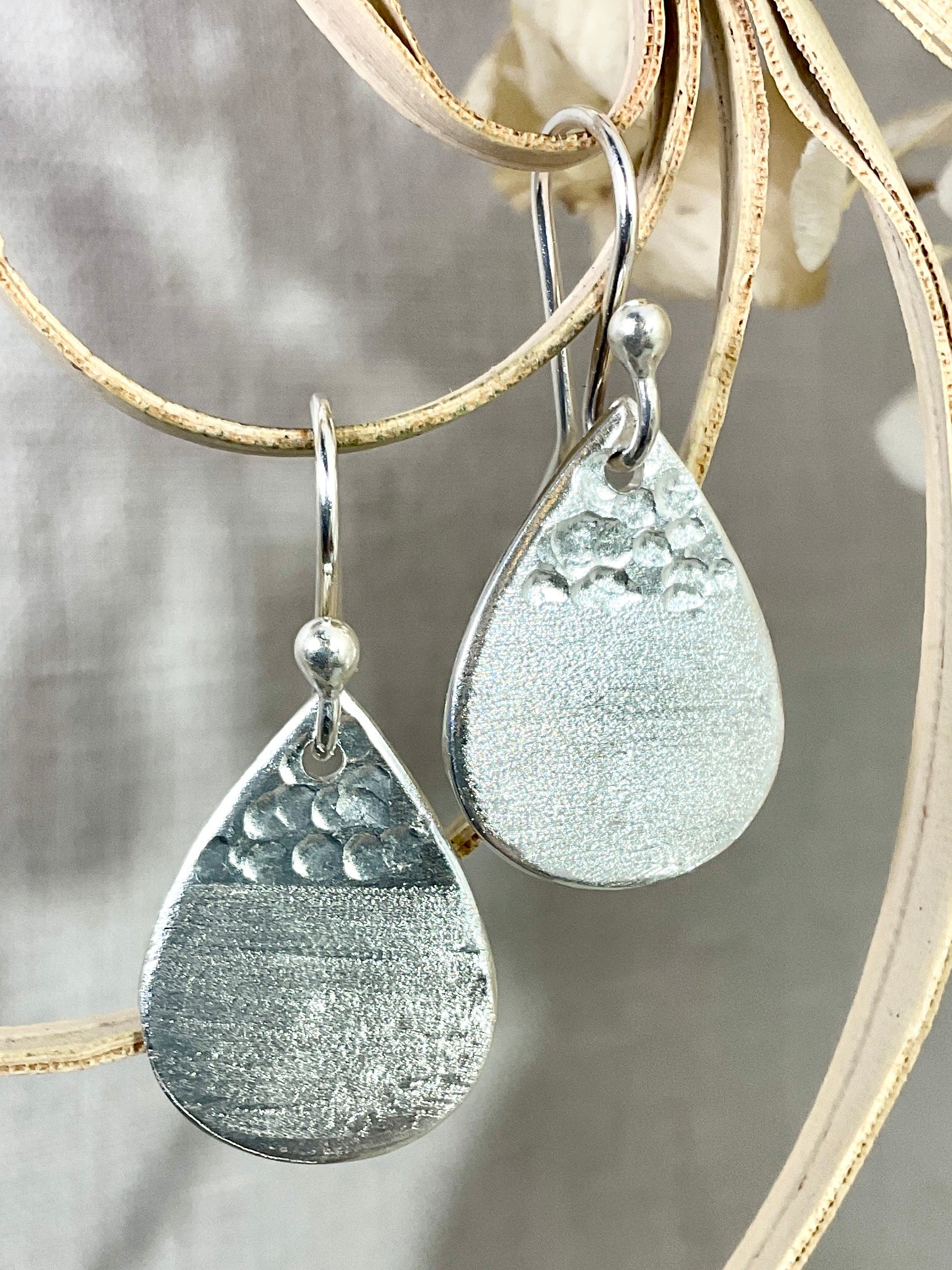 Argentium silver earrings. Handmade 4 styles