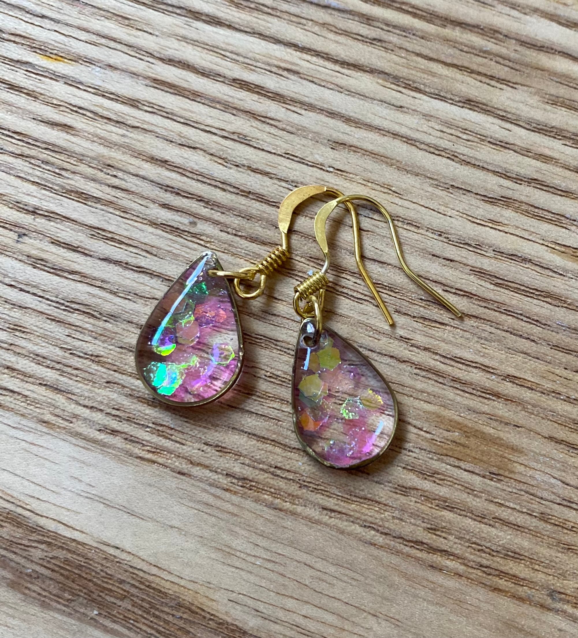 Purple Resin earrings