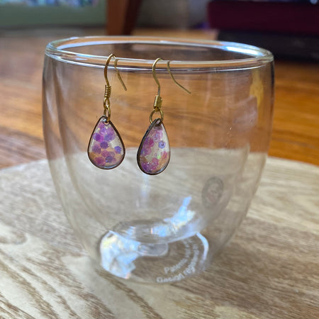 Purple Resin earrings