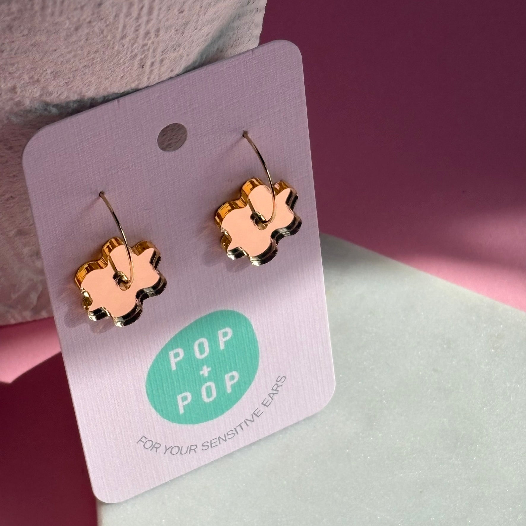 Bees Knees mini Flower hoop - Gold Mirror