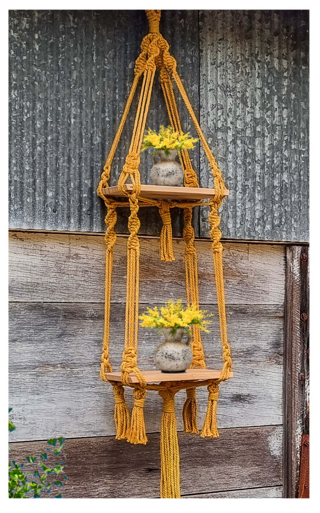 Macrame DIY Kit - Double Shelf Hanger