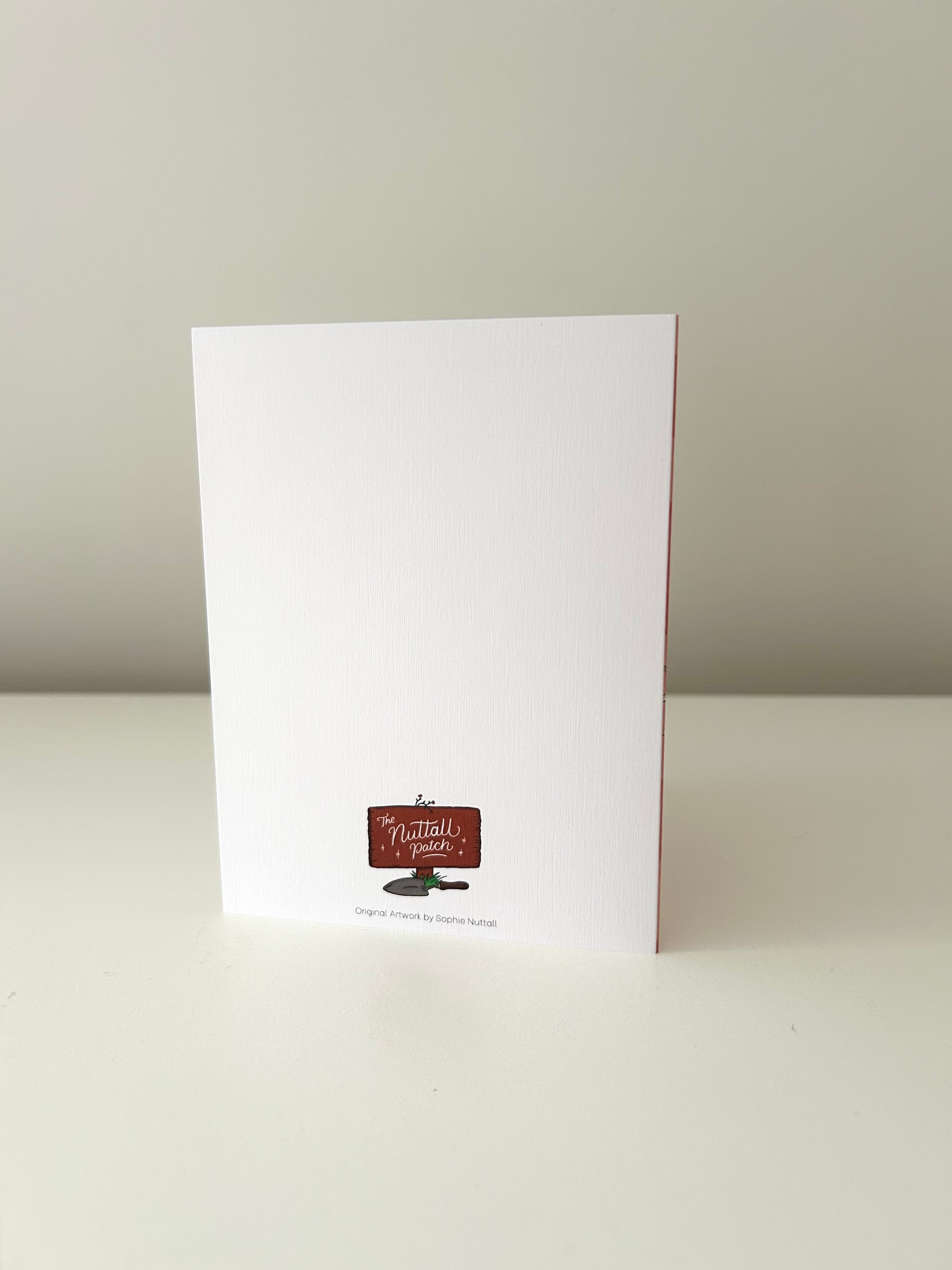 Greeting Card - Flannel Flower Wreath - Thank You