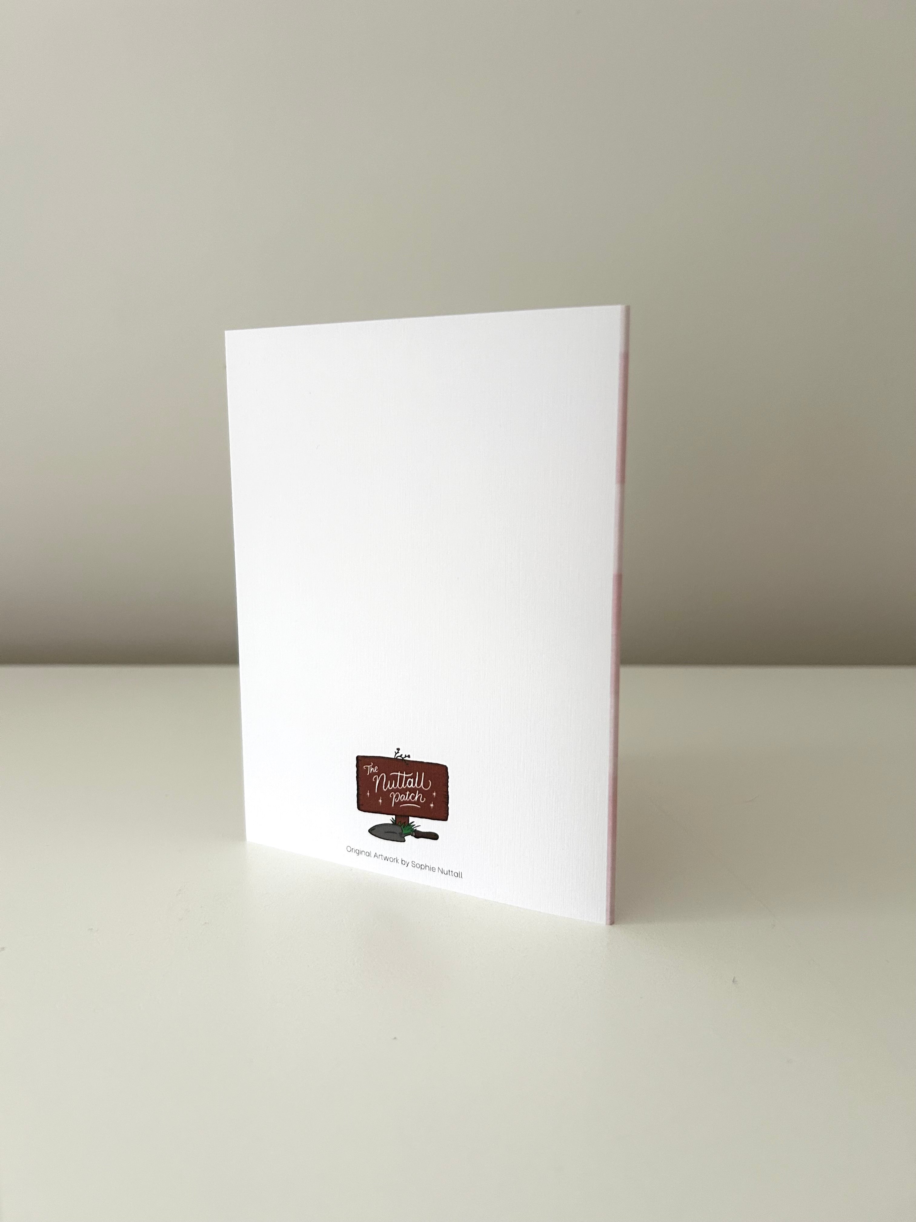 Greeting Card - Billy Buttons & Australian Painted Lady Butterfly