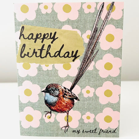 Greeting Card - Emu Wren - Happy Birthday