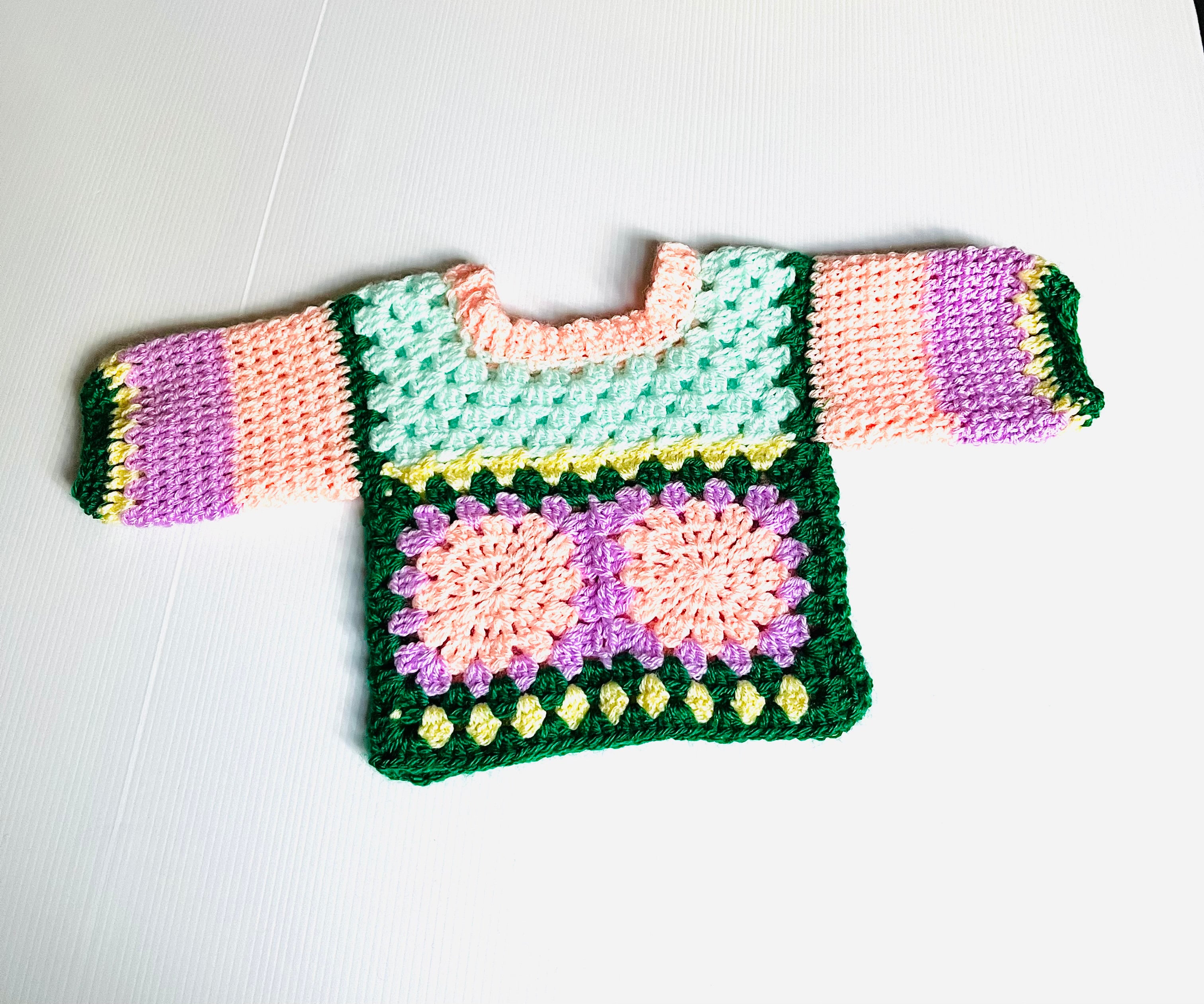 Join the dots crochet baby top 3-6 months