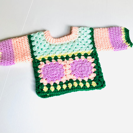 Join the dots crochet baby top 3-6 months