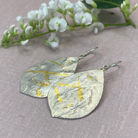 24K Gold and Sterling Keumboo Lantern Earrings