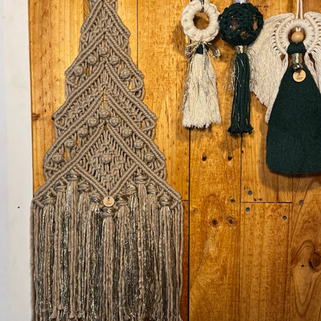 Macrame Xmas Tree Decor 75cm