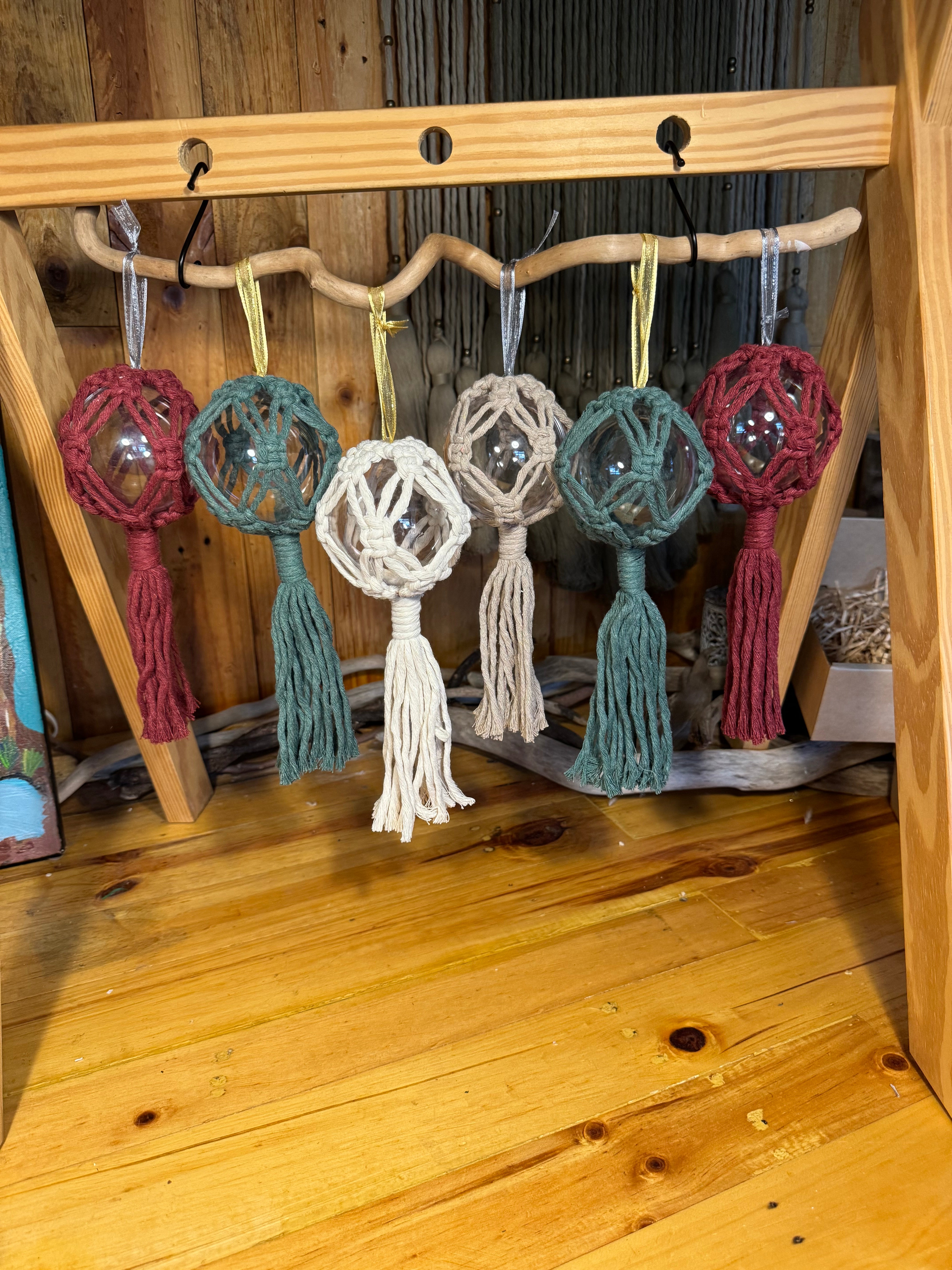 Macrame Xmas Decor Box Set (6 baubles)